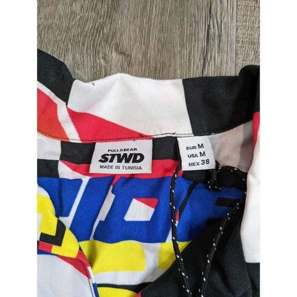 NWT Pull And Bear Casual Button Down Shirt Medium Men's Multicolored - Picture 5 of 9